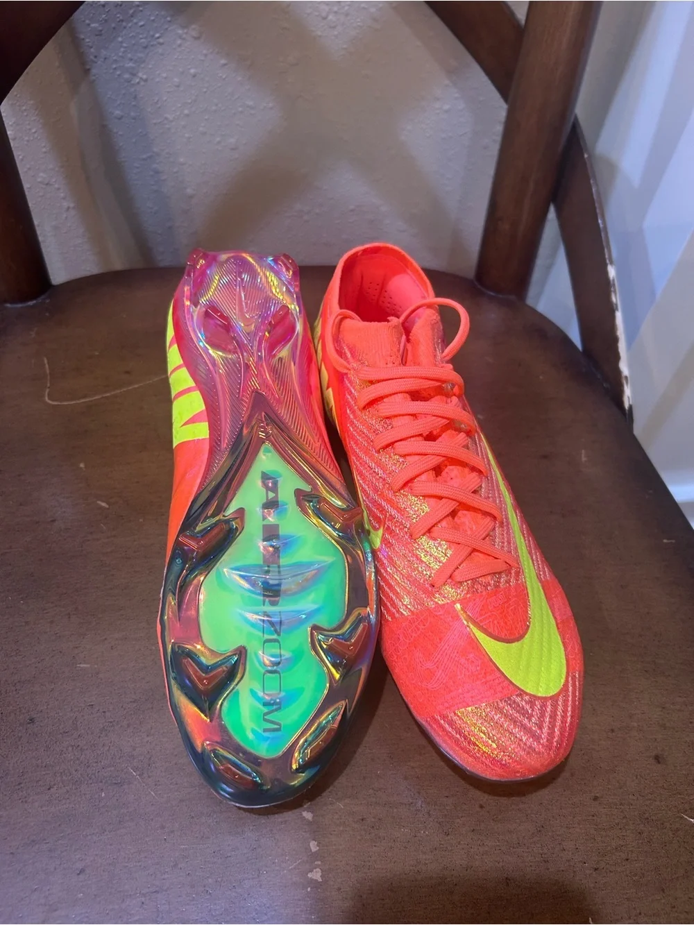 Nike Mercurial Vapor elite 16 soccer Cleats in Neon Orange and Neon Green